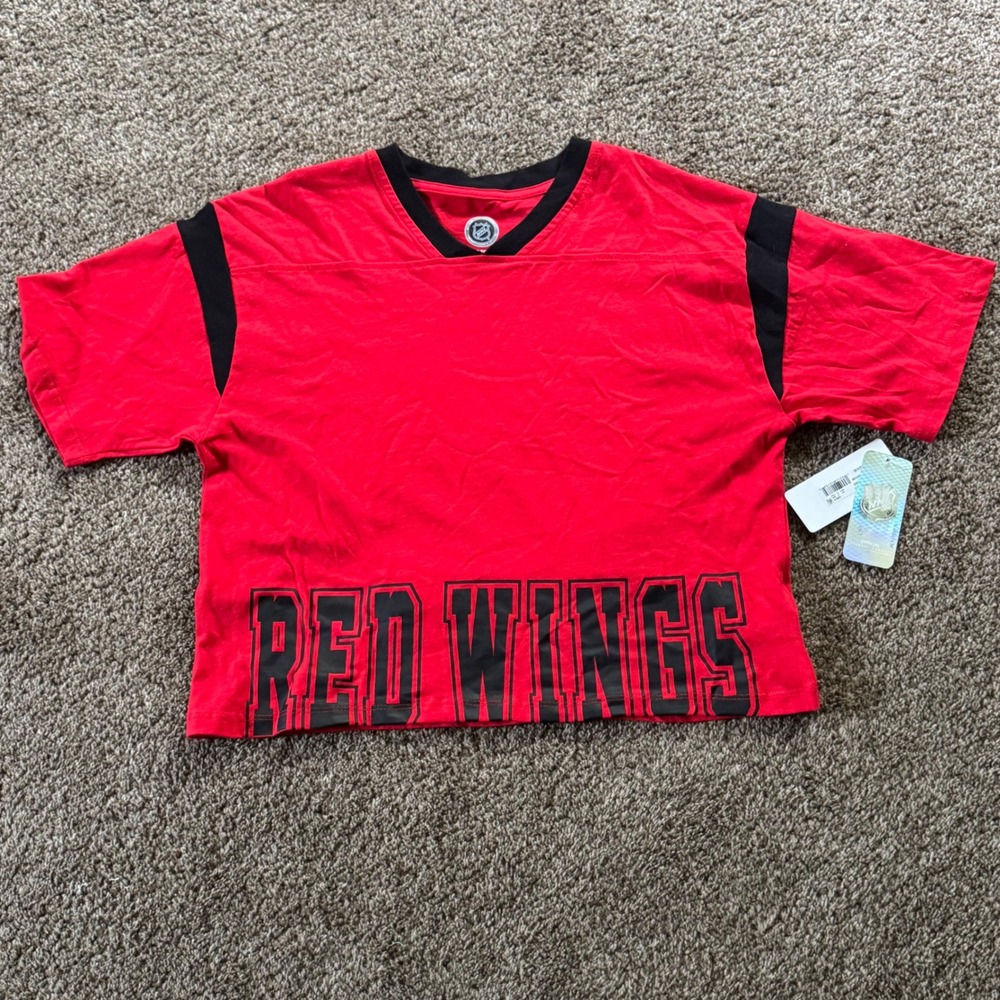 NHL Girls Detroit Red Wings Graphic Crop Top XL 14/16 NWT